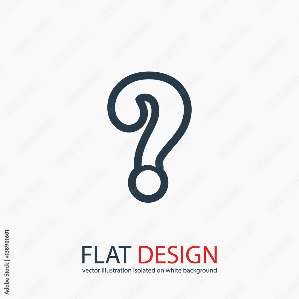 Question mark sign icon, vector illustration. Flat design style Question mark sign icon, vector illustration. Flat design style