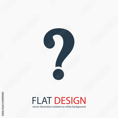 Question mark sign icon, vector illustration. Flat design style 