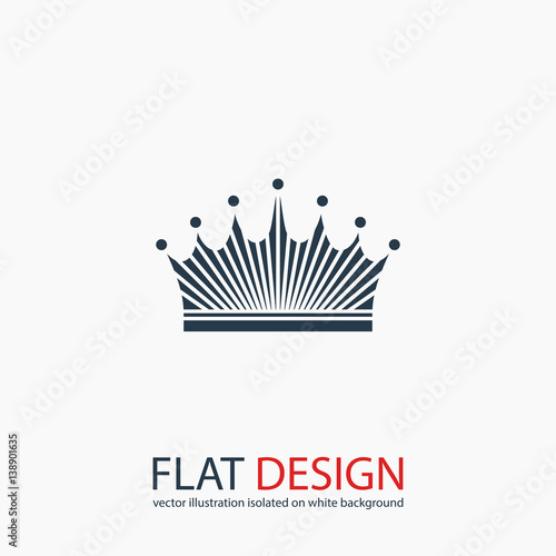 crown  icon, vector illustration. Flat design style  