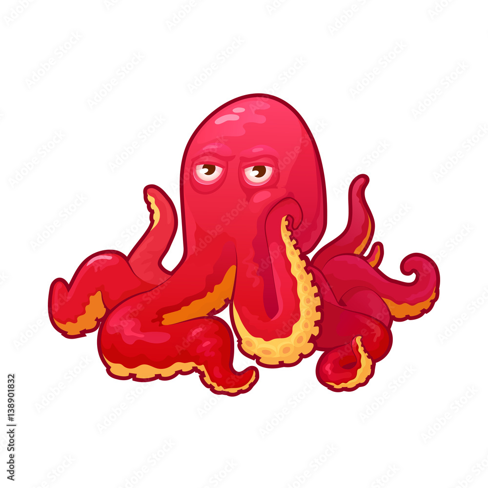 Vector illustration of Cartoon octopus Vector illustration of Cartoon octopus