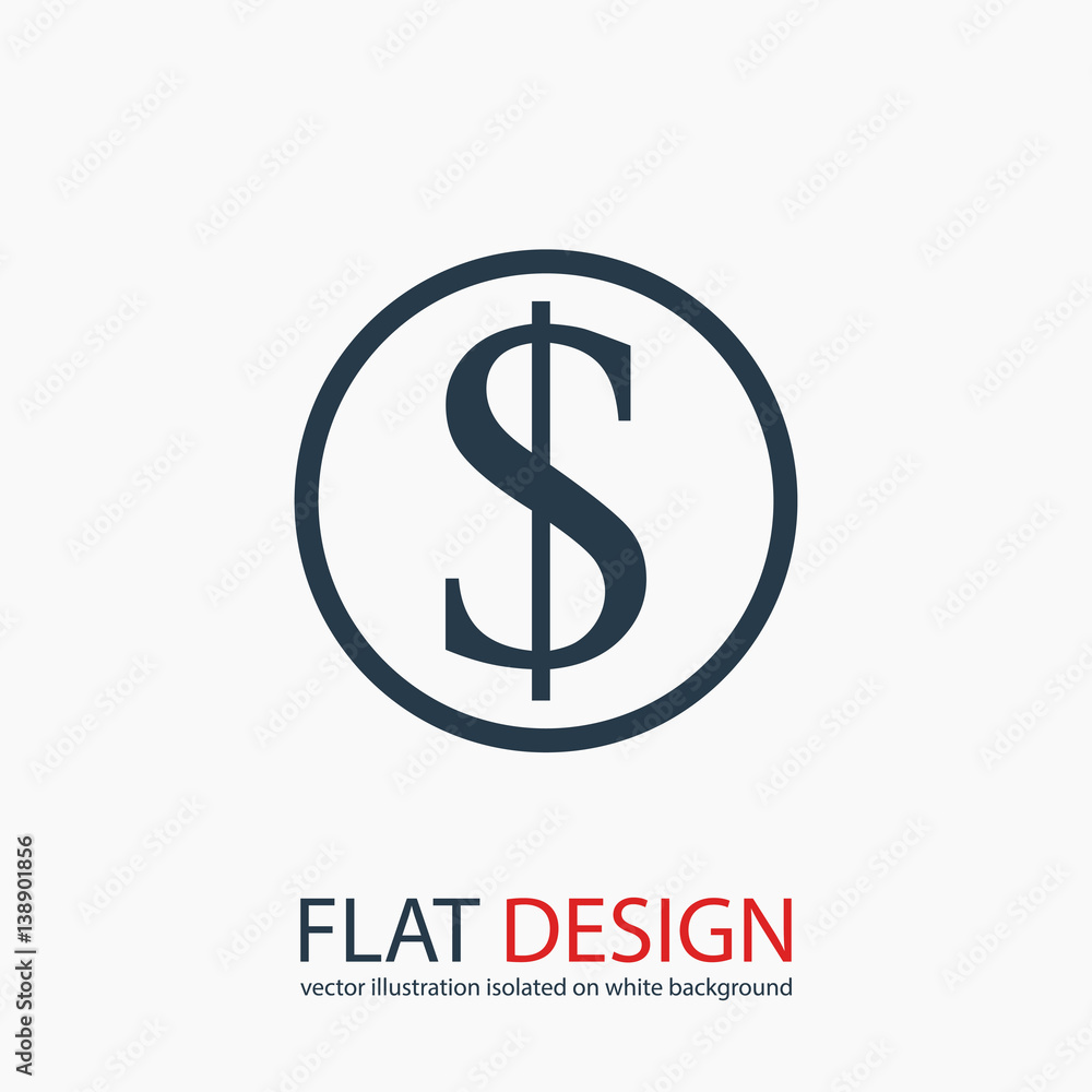 Money icon, vector illustration. Flat design style Money icon, vector illustration. Flat design style