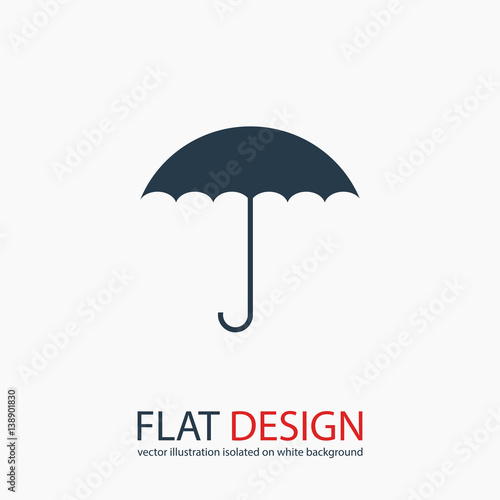 Umbrella  icon, vector illustration. Flat design style