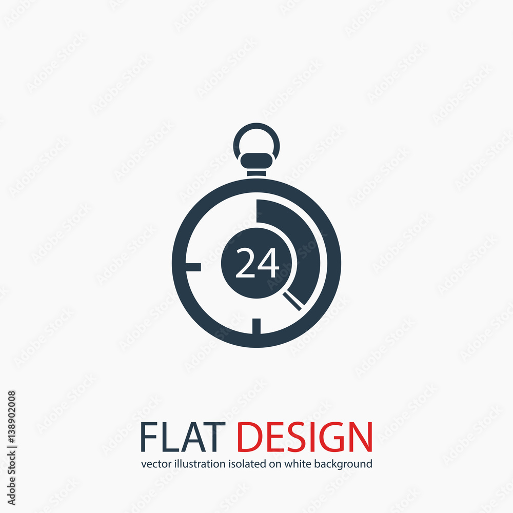 stopwatch icon, vector illustration. Flat design style stopwatch icon, vector illustration. Flat design style