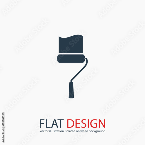 roller icon, vector illustration. Flat design style