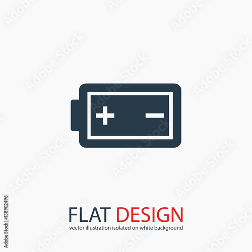 Battery load  icon, vector illustration. Flat design style