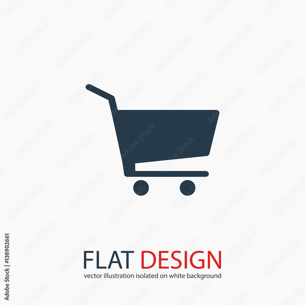 shopping cart icon, vector illustration. Flat design style shopping cart icon, vector illustration. Flat design style
