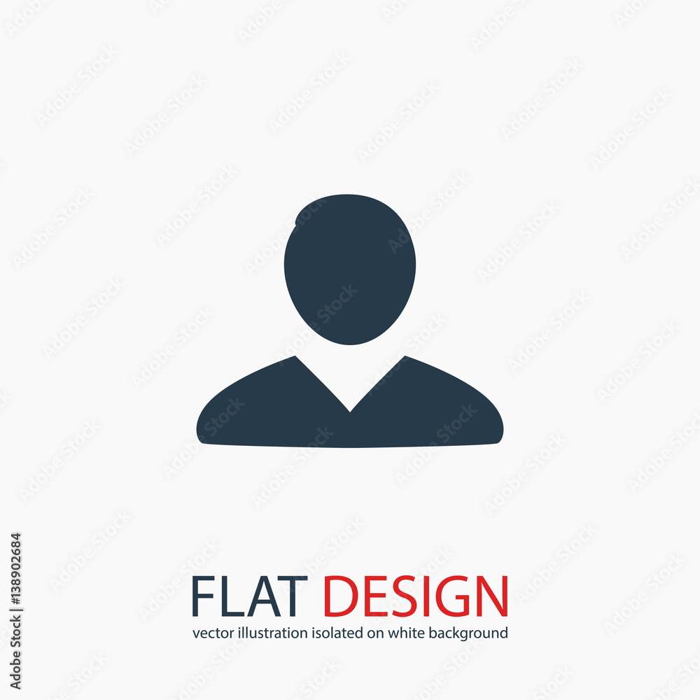 man icon, vector illustration. Flat design style man icon, vector illustration. Flat design style