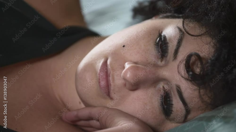 calm awakening of a young woman calm awakening of a young woman
