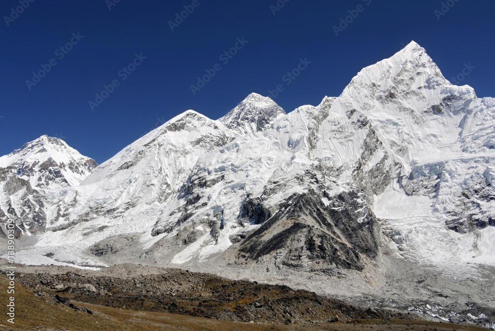 Obraz premium Mt. Everest 8848 m. Highest mountain in the world. Himalayas, Nepal