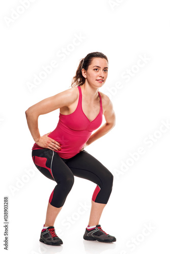woman doing squats