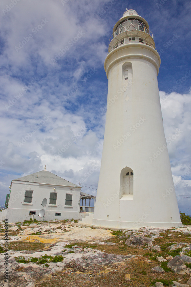 Remote lighthouse san salvador island