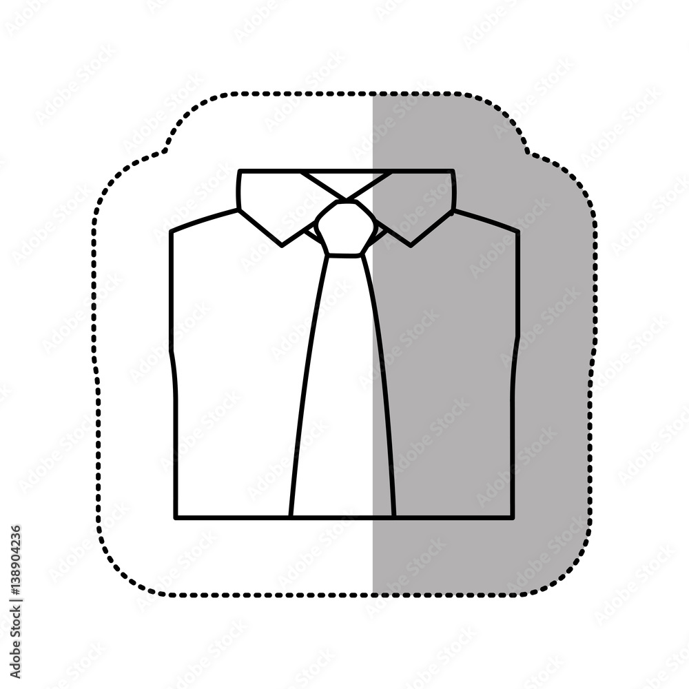 contour tie with shirt icon, vector illustraction design image contour tie with shirt icon, vector illustraction design image