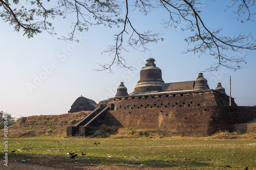 Htukkanthein temple on a small hill North of Mrauk U, Rakhine state, Myanmar photo