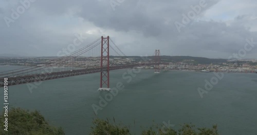 Santuario Nacional De Cristo Rei - View On Bridge And Lisboa, Portugal photo