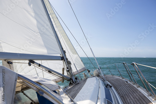 Yacht Sailing In Sea © Tyler Olson