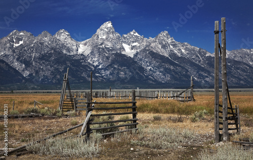 Wooden fence, Grand Tetons National Park, Wyoming