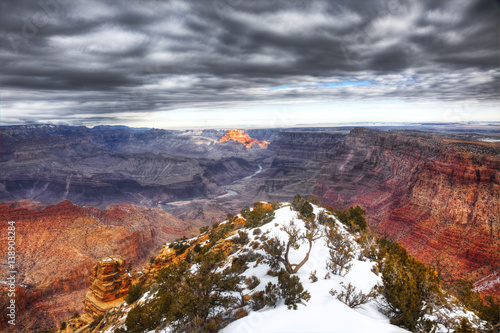 Grand Canyon dramtic sky, Winter