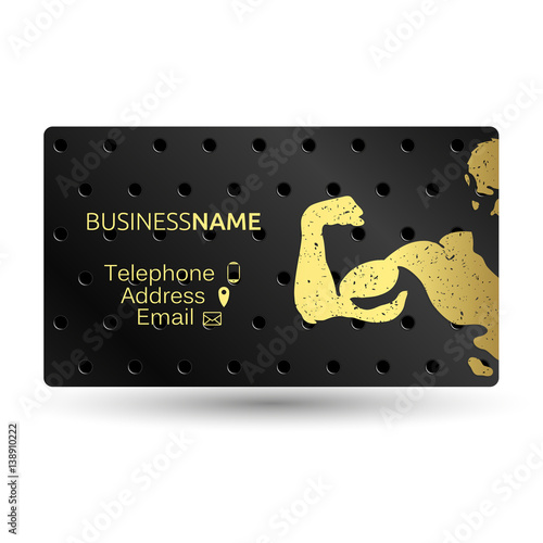 Business card for a gym