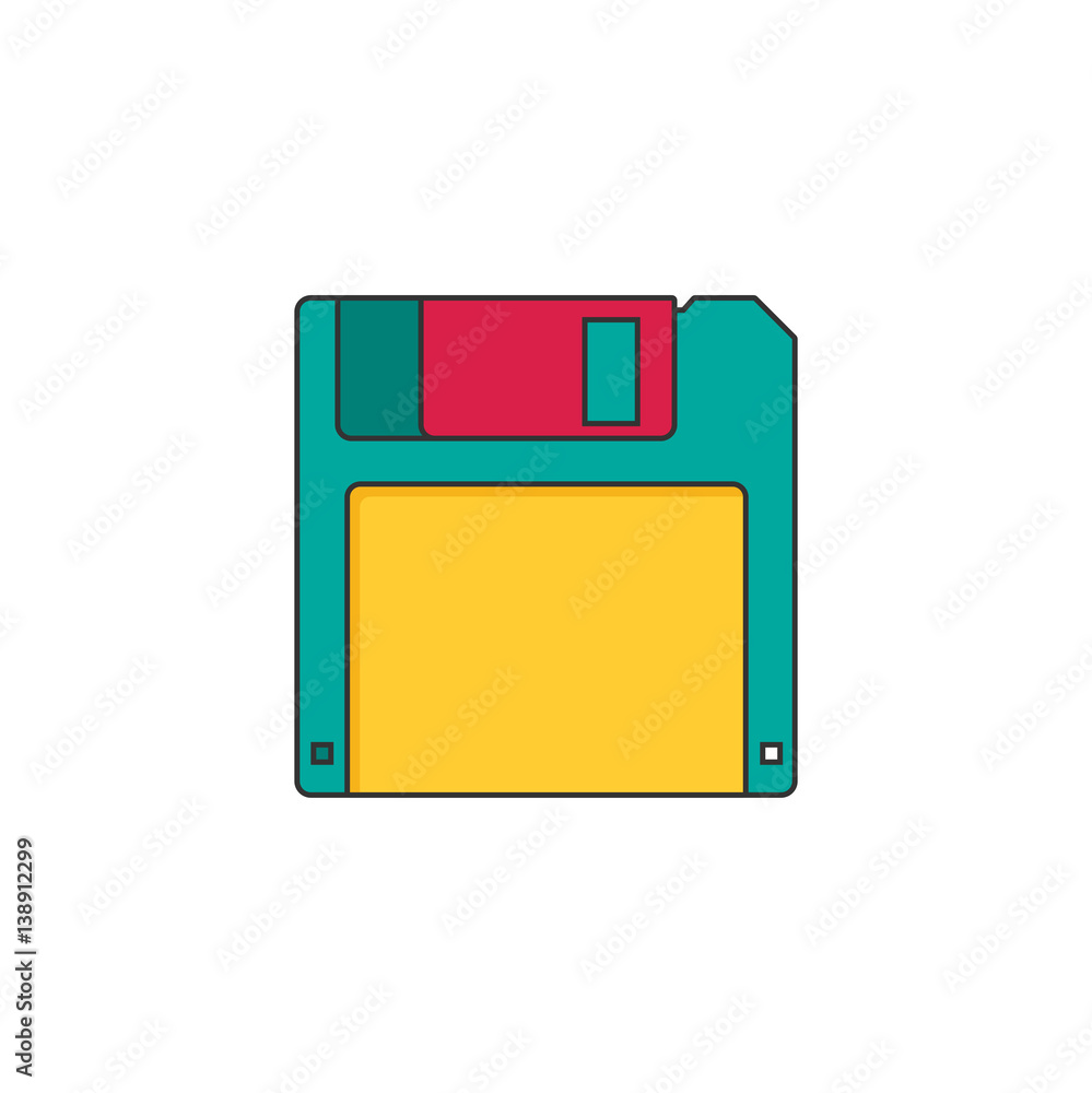 Magnetic floppy disc. Magnetic floppy disc.