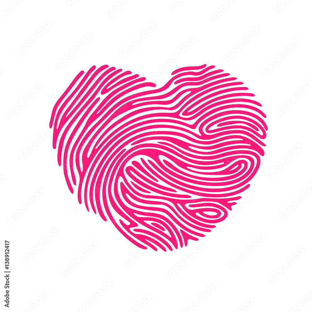 Fototapeta premium Heart Finger print