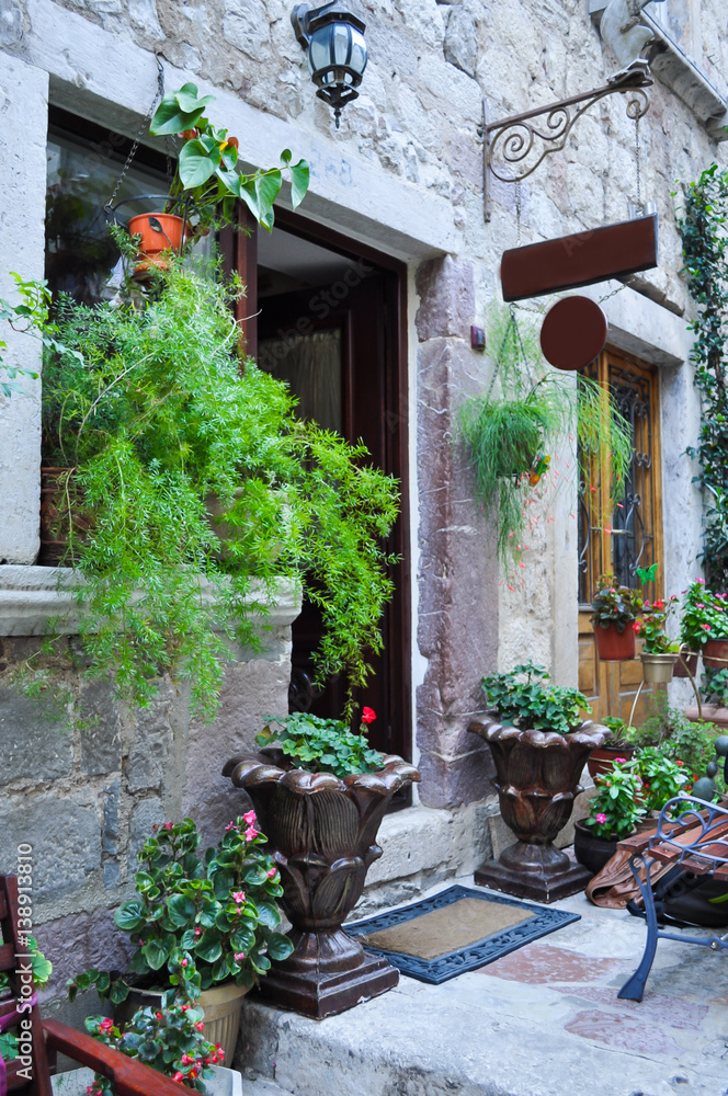 Seaside village Stoliv. Bay of Kotor, Montenegro, on the Adriatic journey. Historic, European cities