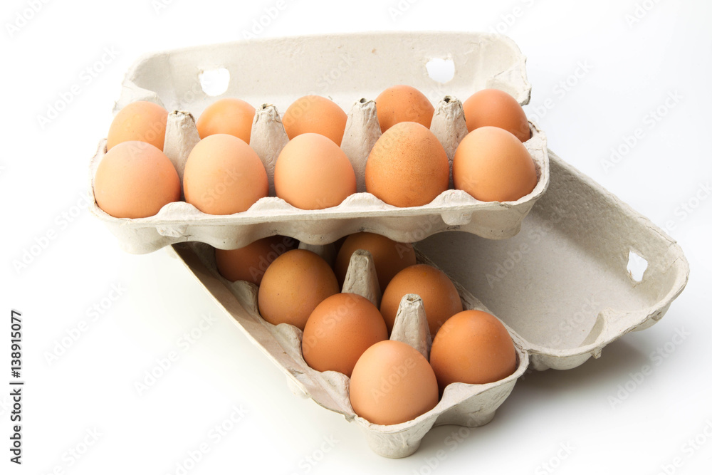 Eggs isolated on a white background