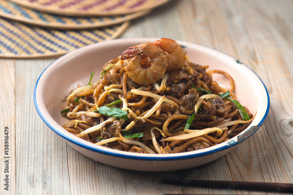 Fried Penang Char Kuey Teow , popular fried noodle Fried Penang Char Kuey Teow , popular fried noodle