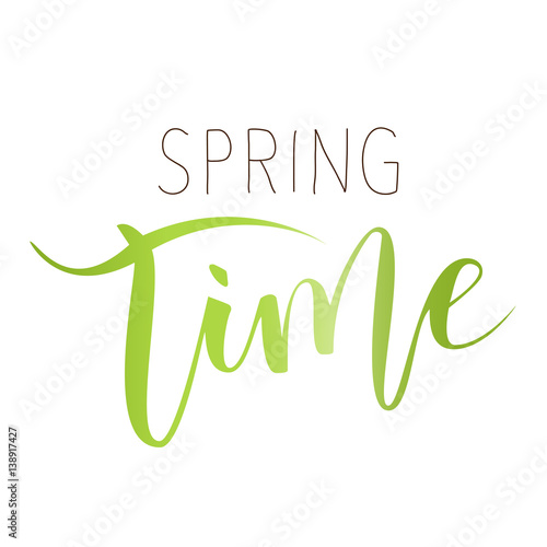Spring time hand written inscription