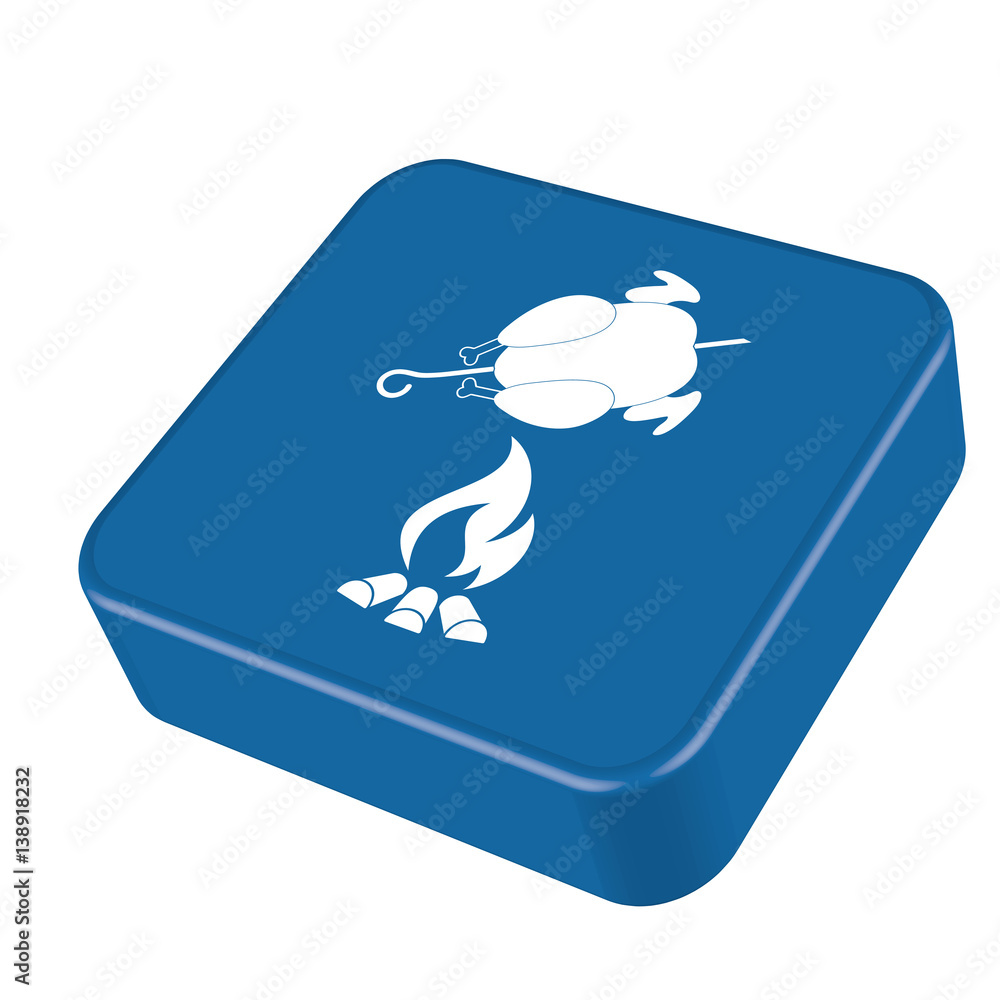 Fototapeta premium Grilled chicken icon