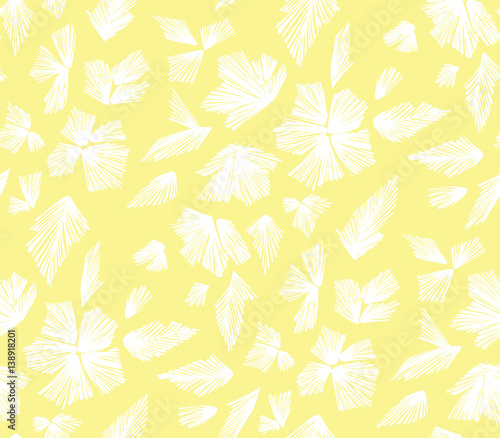 Floral seamless background pattern with fantasy flowers and leaves Line art. Embroidery flowers. Vector illustration