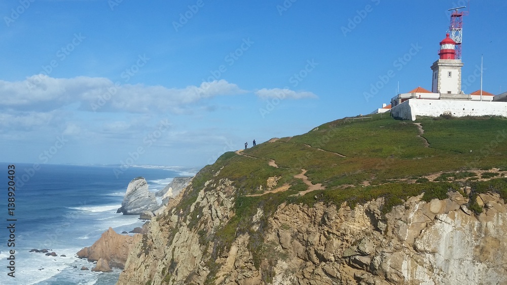 Cliff to Atlantic ocean in Potugal