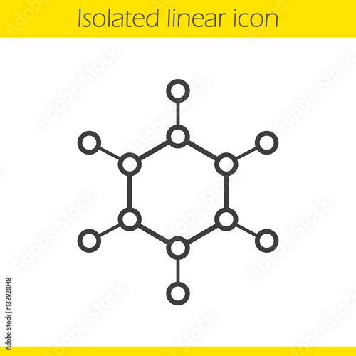 Molecule linear icon