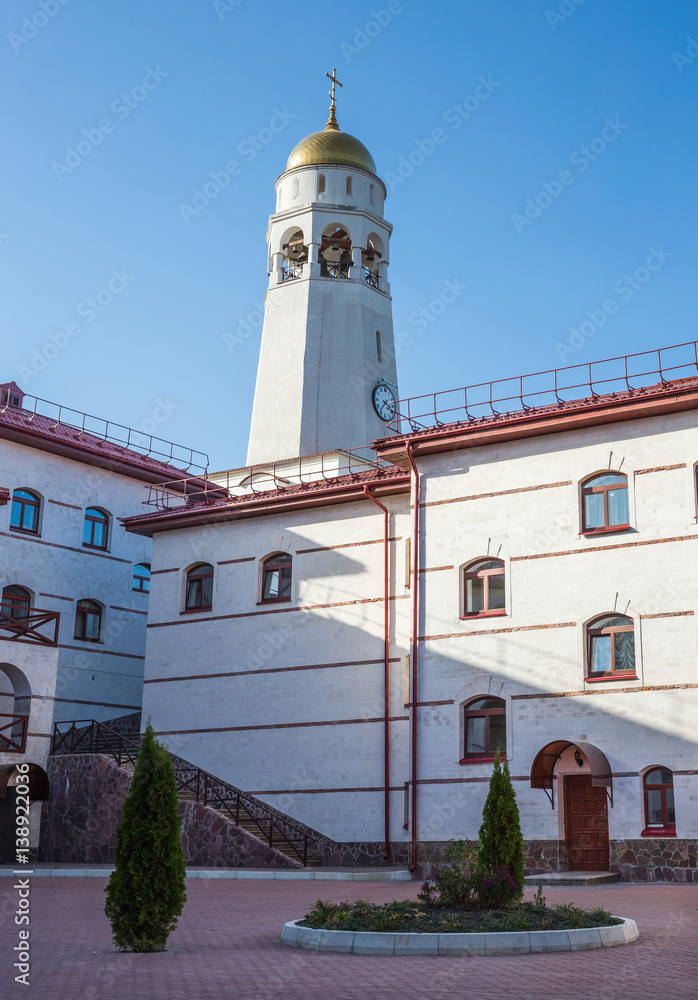 Courtyard in the Orthodox Monastery in Russia