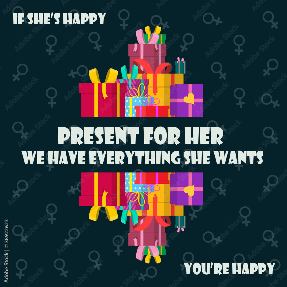 Naklejka premium Postcard for women's day