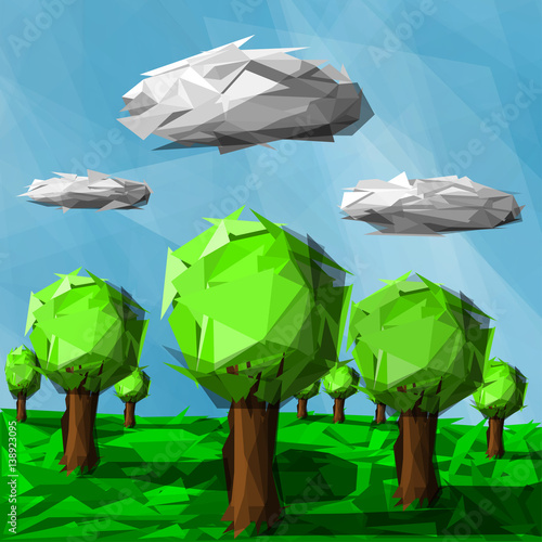 Illustration of the tall trees photo