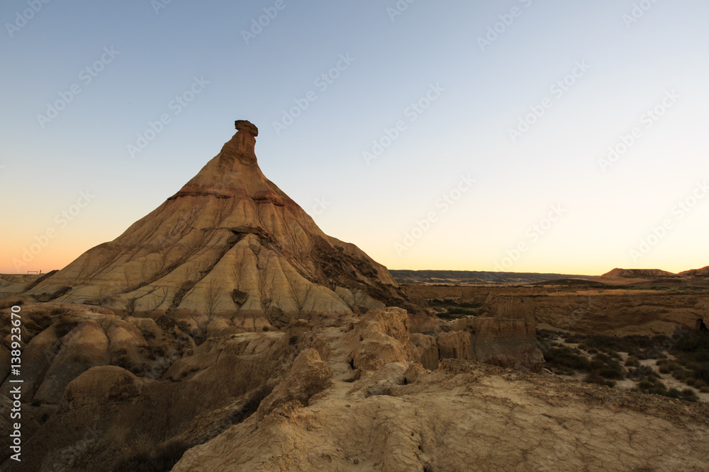 Castildetierra, desert landscape in Bardenas Reales of Navarra, Spain Castildetierra, desert landscape in Bardenas Reales of Navarra, Spain