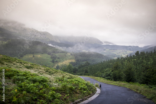 Landscape in Urkiola National Park at Basque Country Spain