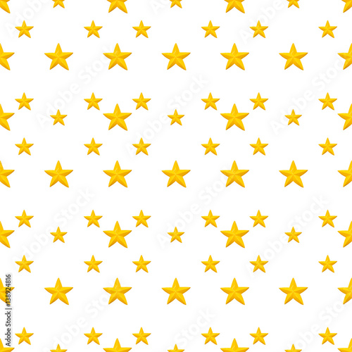 Yellow stars pattern seamless background.