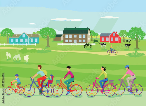 Fahrradausflug mit der Familie