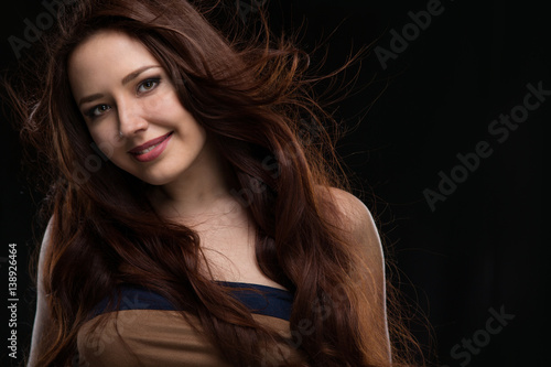 young woman with longl hair