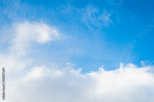 Blue sky with cloud, airplane view. © ZhouEka