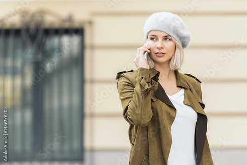 Portrait of a Young woman using her mobile phone.