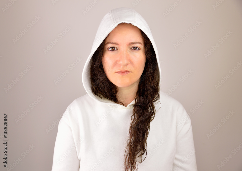 woman with serious face woman with serious face