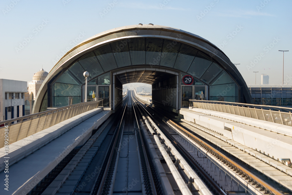 metro subway tracks in the united arab emirates