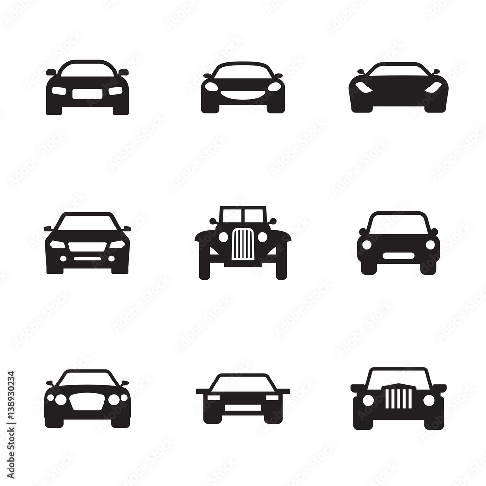 Car icons set