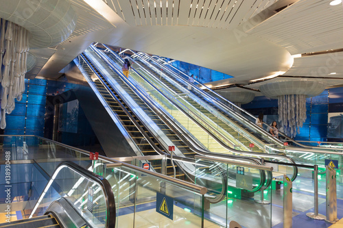 Photography Interior metro station in Dubai UAE