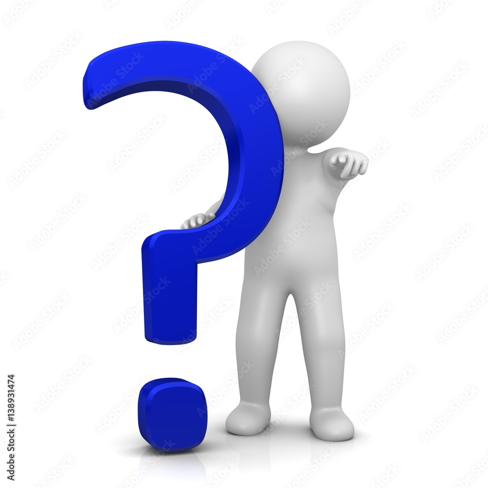 question mark stickman 3d blue isolated symbol business graphic illustration question mark stickman 3d blue isolated symbol business graphic illustration