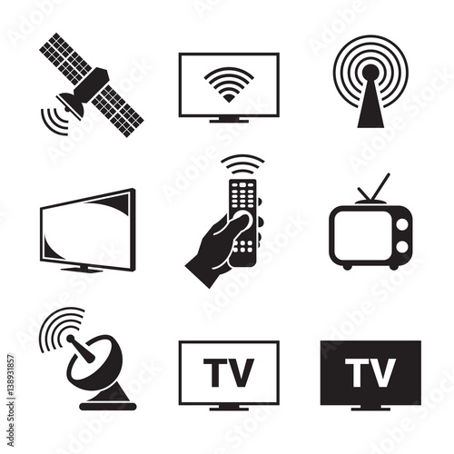 Tv icons set