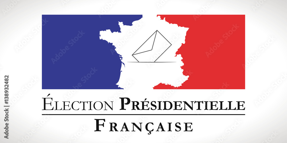 Fototapeta premium logo élection présidentielle française France enveloppe 