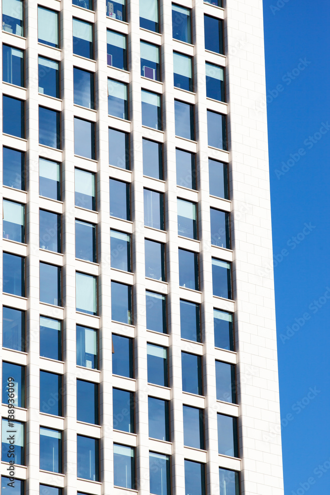 Glass facade of business building Glass facade of business building